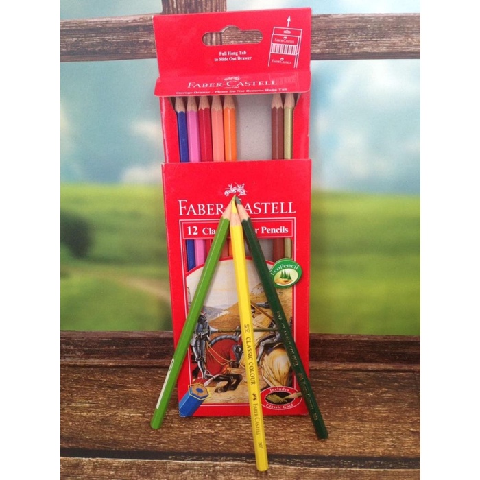 

WARNAPENSIL- PENSIL WARNA FABER CASTELL CLASSIC 12WARNA -PENSIL WARNA