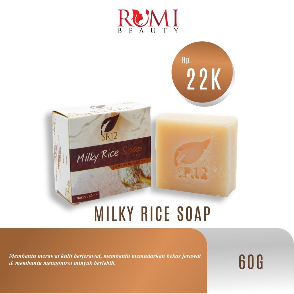 Jual MILKY RICE SOAP SR12/ SABUN BERAS SUSU/ SABUN WAJAH KOMBINASI