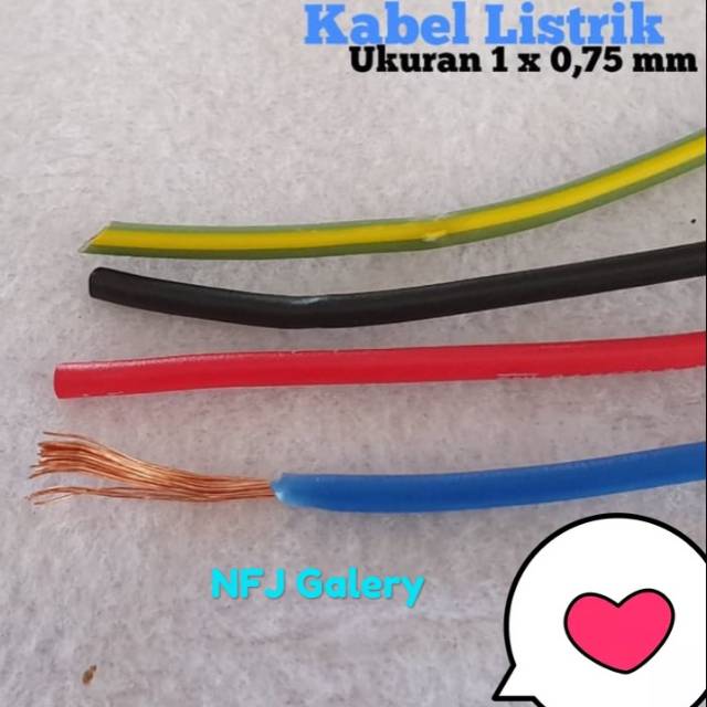 Kabel Serabut isi 2 Kabel Serabut 1 x 0.75 mm Kualitas SNI Kabel 0.75 mm