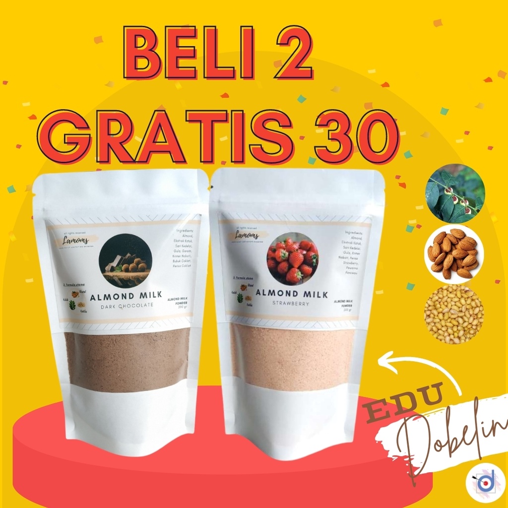 Pelancar Asi Booster Ekstrak Daun Katuk Susu Almond Milk Menyusui Cepat Lamoms Mix Soya high quality