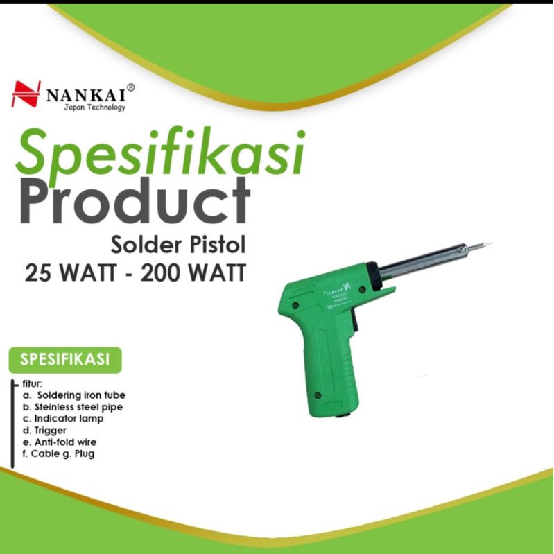SOLDER LISTRIK M/PISTOL 25-200WATT NANKAI BEST QUALITY PRODUCT