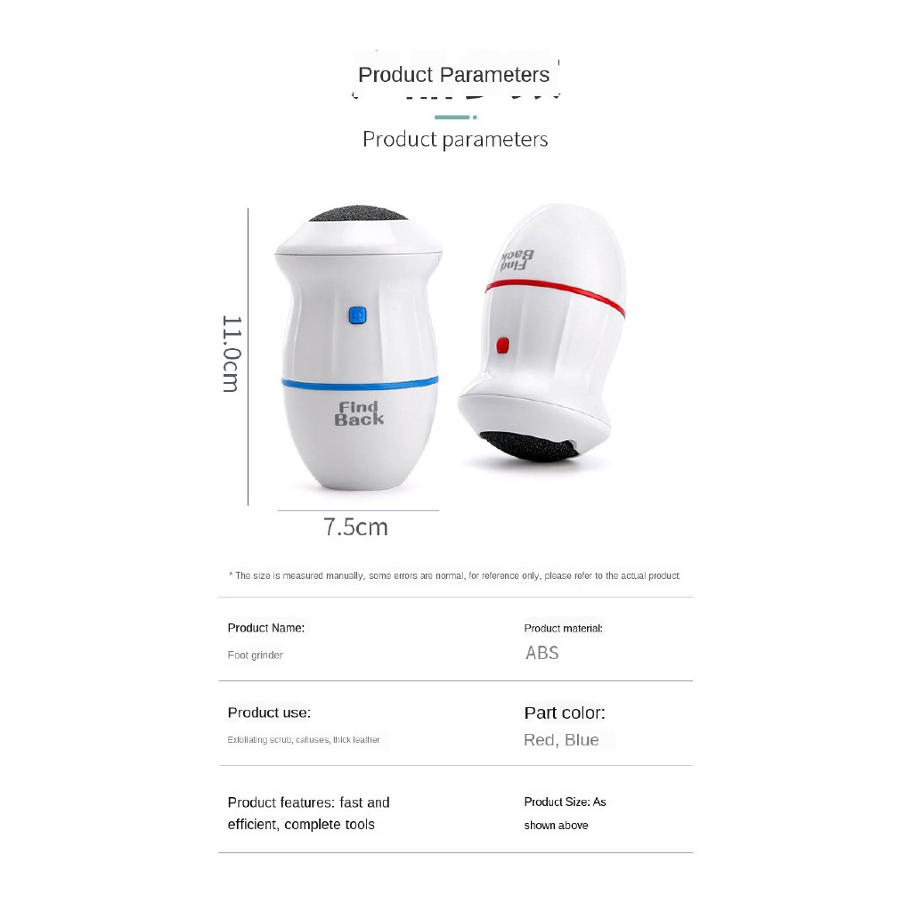 ALAT PENGHILANG PEMULUS PENGHALUS KULIT TUMIT &amp; KAKI KASAR PEDI FOOT GRINDER ORIGINAL IMPORT VA103