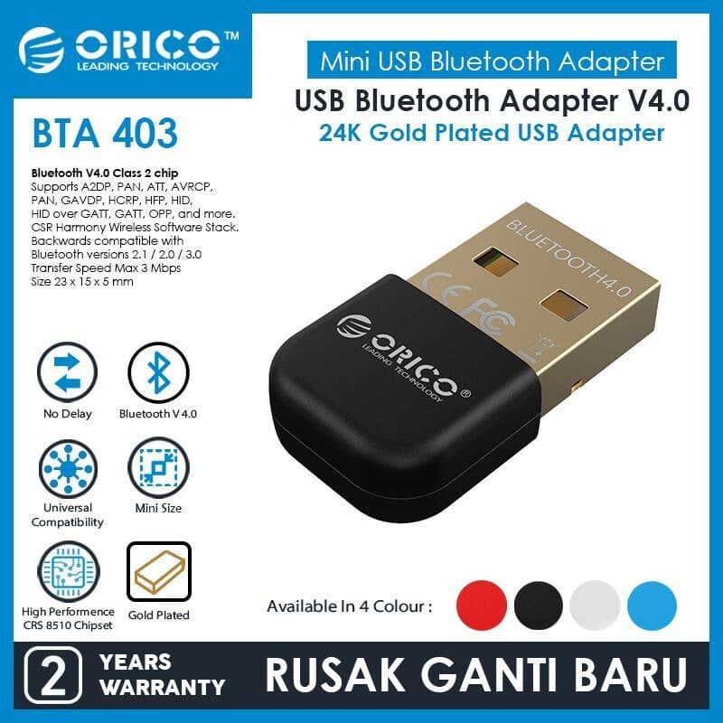 ORICO BTA-403 USB Bluetooth Adapter 4.0 Original BLACK