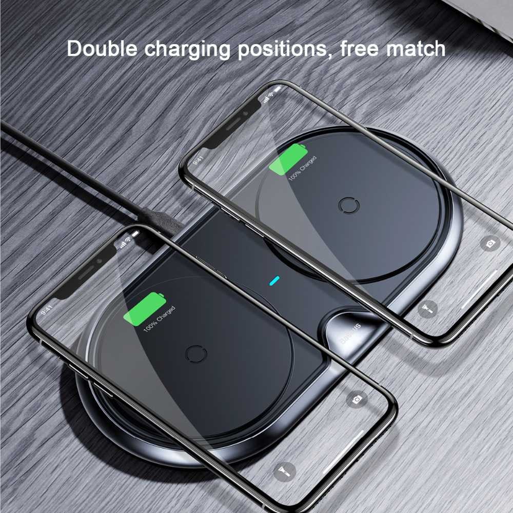 Baseus Two Seater Qi Wireless Charging Dock 10W - WXXHJ-A01