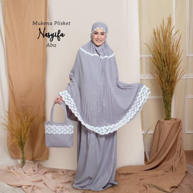 Mukena jumbo plisket