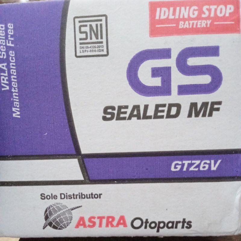 Aki Motor/Matic GTZ6V Vario125/150 F1, Beat ESP 2019 ++, GTR, Sonic, Nmax dll.