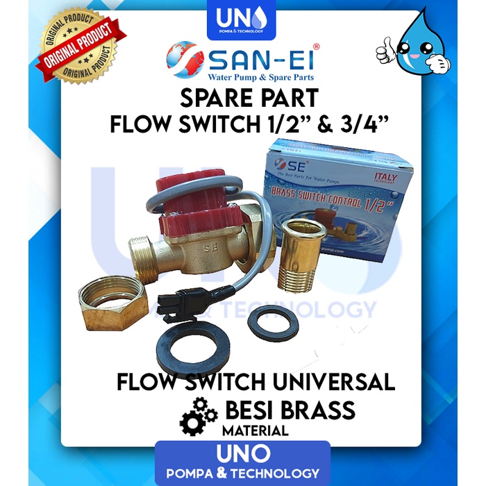 Flow Switch Otomatis Pompa air Dorong Booster SanEi 1/2 Inch &amp; 3/4 Inch