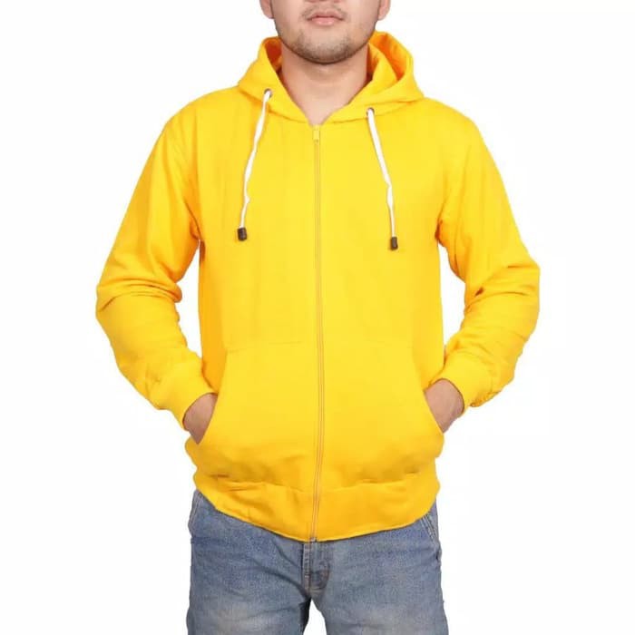 [ COD ] jaket zipper polos sweater resleting denshop