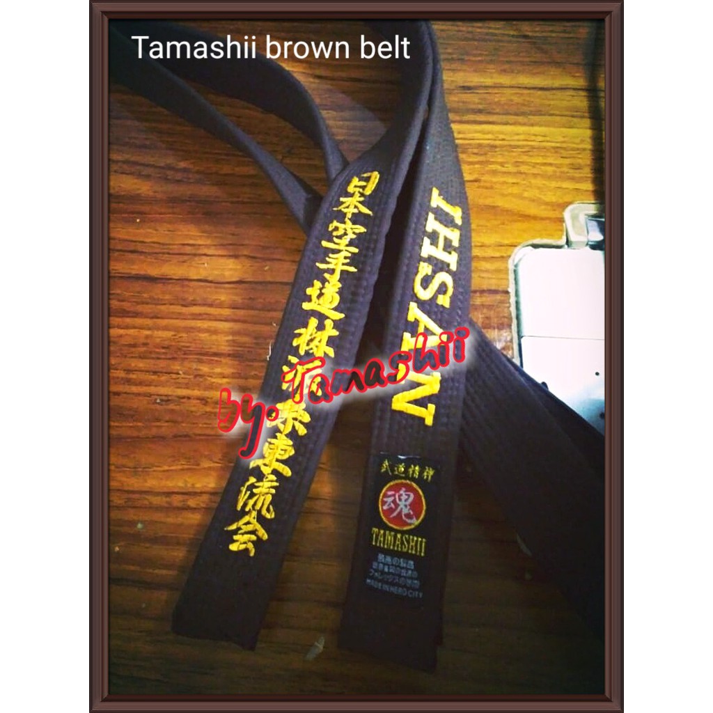 Sabuk Coklat Beladiri/Brown Belt tebal Berkualitas untuk karate,jujitsu.Aikido,dll