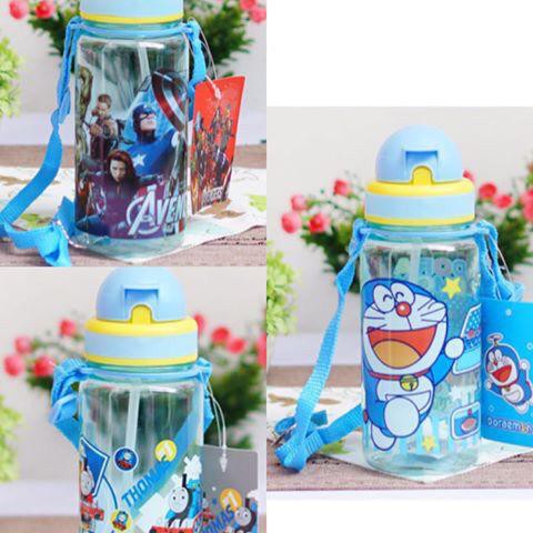 BOTOL MINUM KARAKTER BPA FREE SEDOTAN TALI PANJANG 350 ML 3675