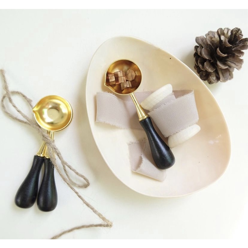 

1 Pcs SPOON Black, Emerald, Pink - Sendok peleleh sealwax candle DIY Prakarya kerajinan tangan RB9