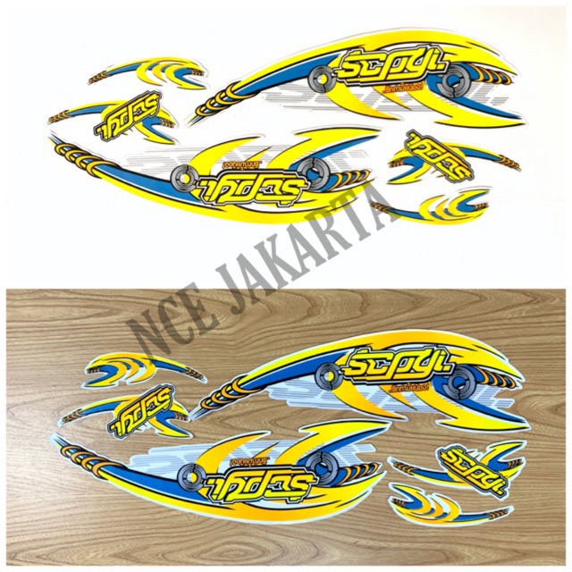 STIKER STRIPING VARIASI SCOOPY TRANSPARAN THAILAND