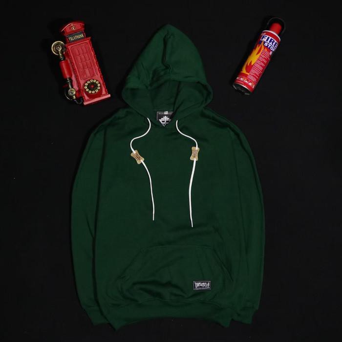 Jaket Sweater Polos Warna Hijau Botol/Jaket Pria Distro Premium