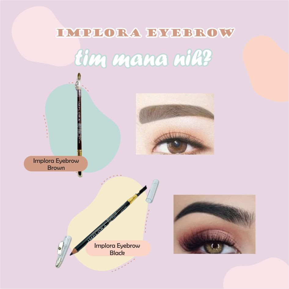 Pensil alis implora premium 2 in 1 / eyebrow pensil / implora premium eyebrow