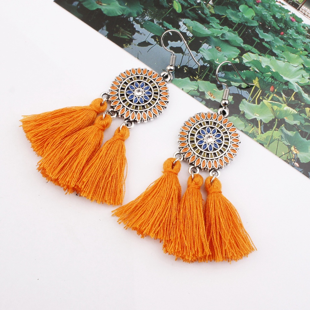 Bohemian fashion rumbai anting-anting perempuan kreatif tata surya paduan anting-anting Eropa dan Am