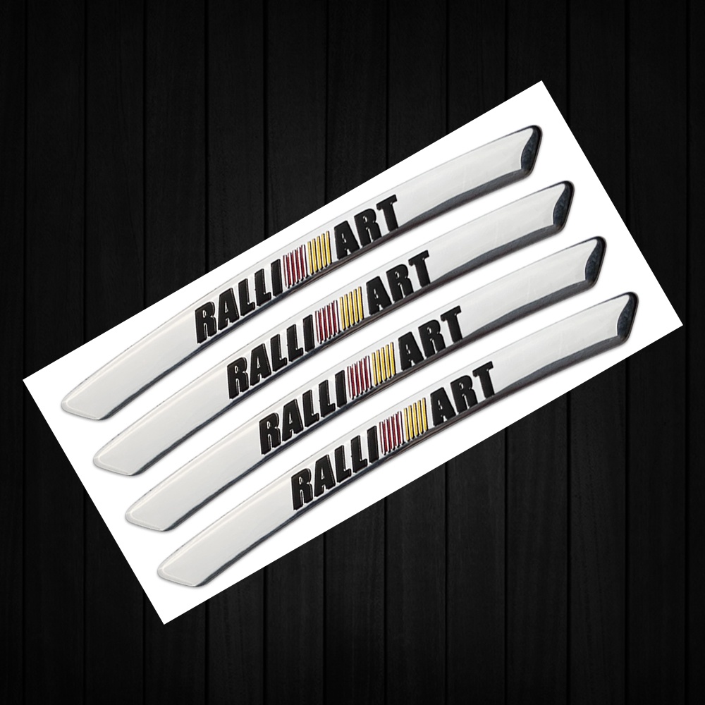 Ralli ART 4Pcs Stiker Dekorasi Roda Mobil Bahan Aluminum