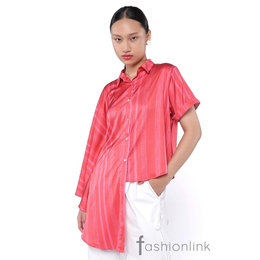 NONA Cheerilee Top Short Sleeve Red - Atasan Wanita