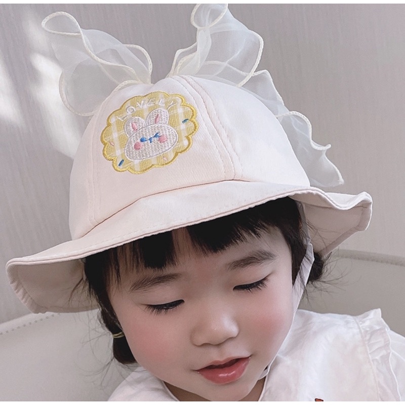 1 2 3 tahun Topi Bucket Anak Balita Perempuan Model Lovely Rabbit