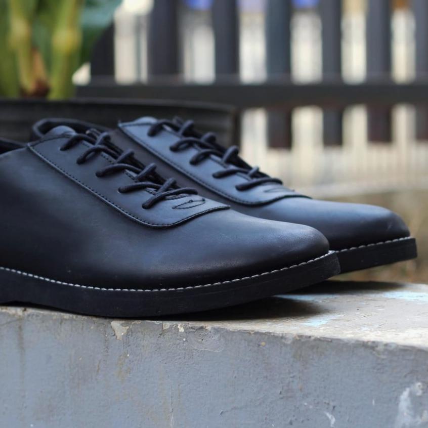 ♘ SEPATU PANTOFEL PRIA SEMI KULIT FORMAL COWOK SEPATU KANTOR LEATHER CASUAL PRIA SIMPLE ELEGAN ✮