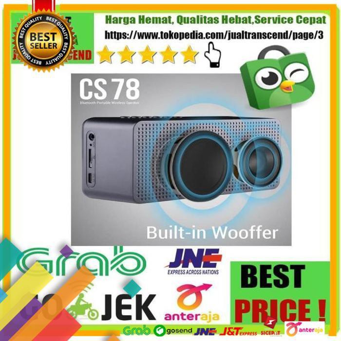 PROMO.. COMSON CS78 SPEAKER PORTABLE BLUETOOTH DENGAN ALARM DAN JAM DIGITAL FS ..TERLARIS