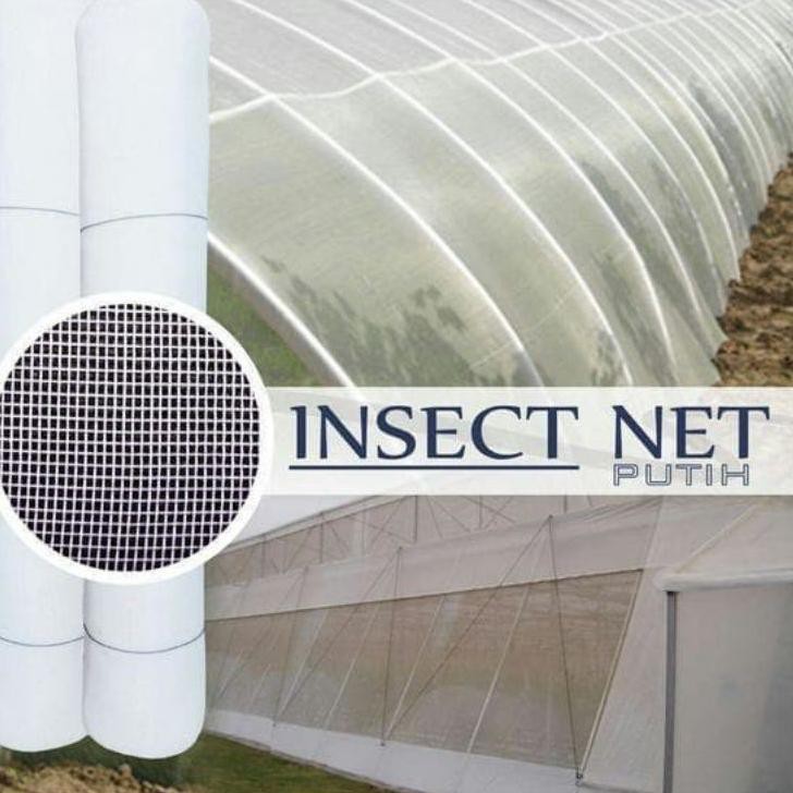 SHOPEE MALL PROMO  LEBAR 2 METER , JARING kasa iNSECT NET / waring hijau/putih) BONUS PARANET