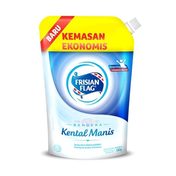 

Frisian Flag Bendera Krimer Kental Manis Putih Pouch 560gr
