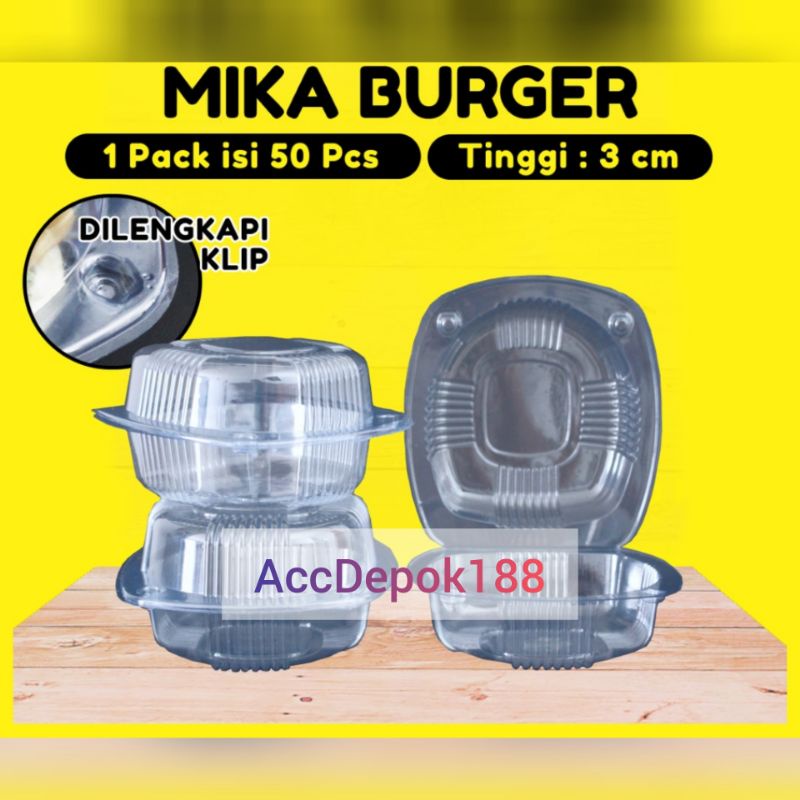 MIKA BURGER / MIKA HAMBURGER MEREK VIP HB-01 / MEREK GAJAH TECHNO