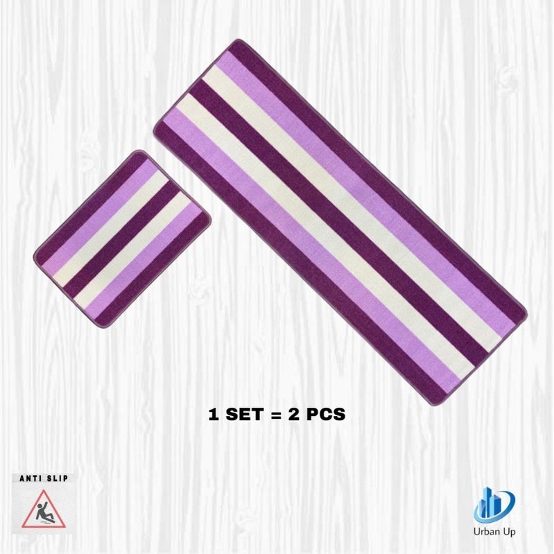 Keset Dapur / Keset Kamar Mandi Anti Slip Premium 2 Pcs Uk. 40 x 60 Dan 40 x 150