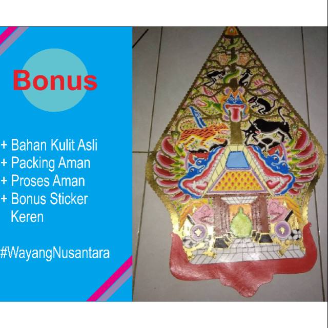 Wayang Kulit Gunungan 75 cm Standar