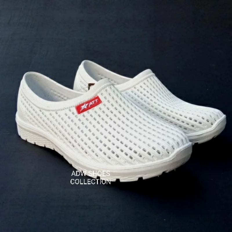 SEPATU PUTIH WANITA SLIP ON SEPATU KARET ATT PSP 159