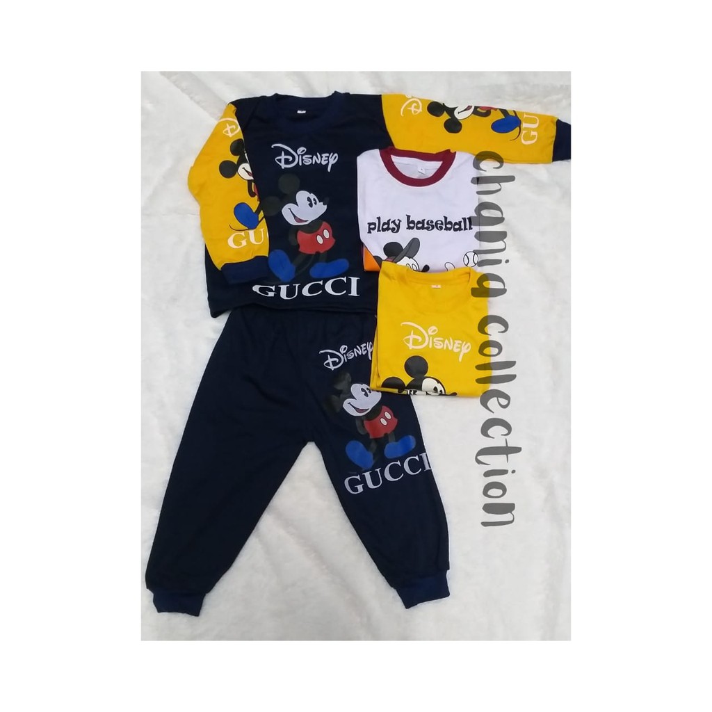 [COD] SETELAN ANAK/ONE SET DISNEY MICKEY MOUSE GUCCI ANAK PEREMPUAN DAN LAKI/ONE SET TERLARIS