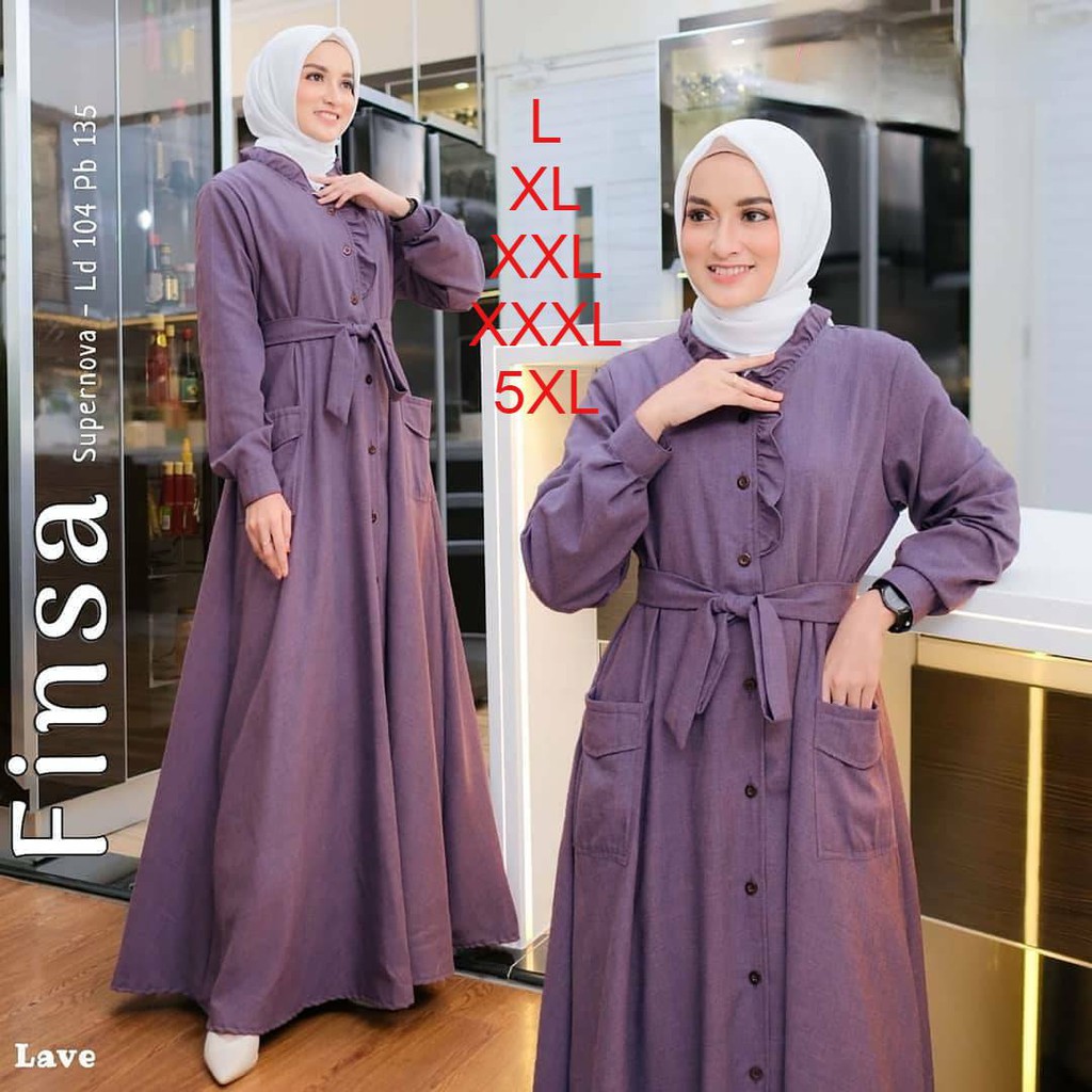Busana Muslim Gamis Remaja Jumbo L XL XXL 3XL 5XL Pakaian Wanita Syari Terbaru XXXL XXXXXL Bahan Ade