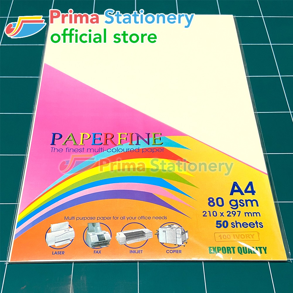 

Paperfine Kertas HVS Warna A4 Sinar Spectra Warna Muda Isi 50 Lembar