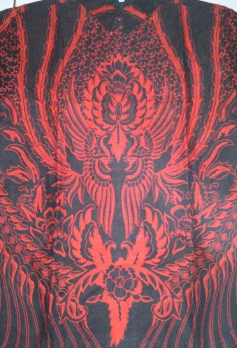 Kartiko Wijoyo Merah Kemeja Batik Pria Katun Sragenan Full Furing