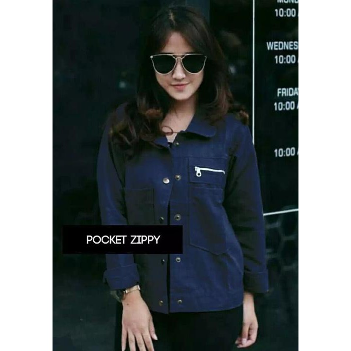 POKET ZIPPY || POLAND JAKET || JAKET WANITA #PJ