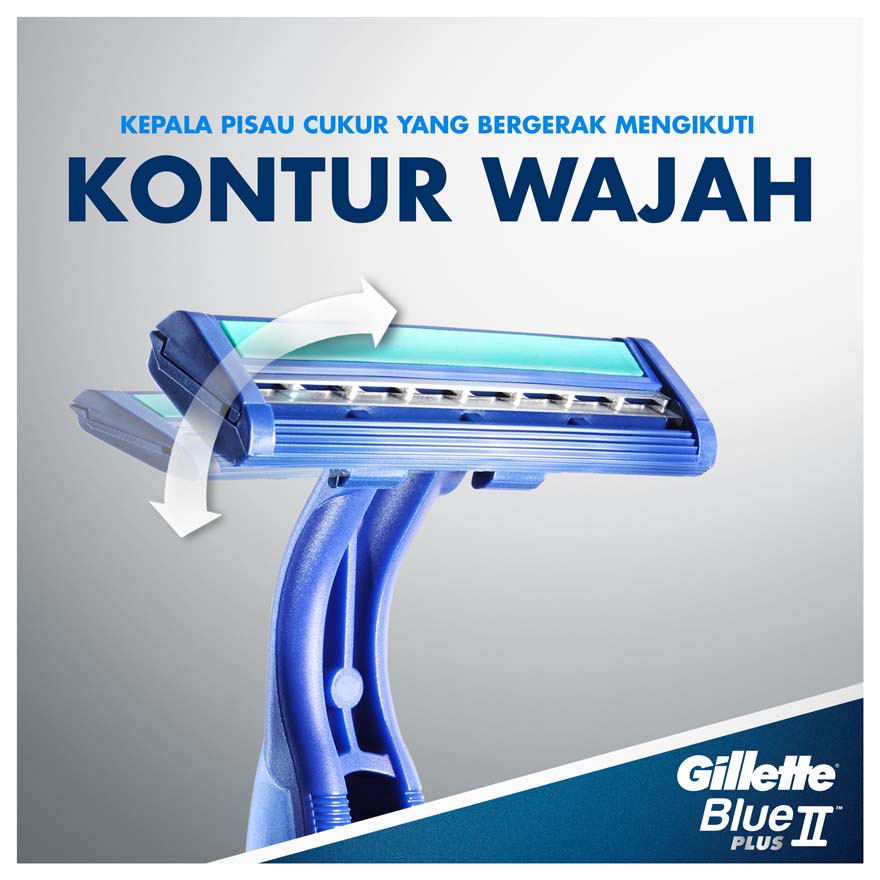 Alat / Pisau Cukur / Cukuran Kumis / Jenggot / Bulu Gillette Blue II Plus