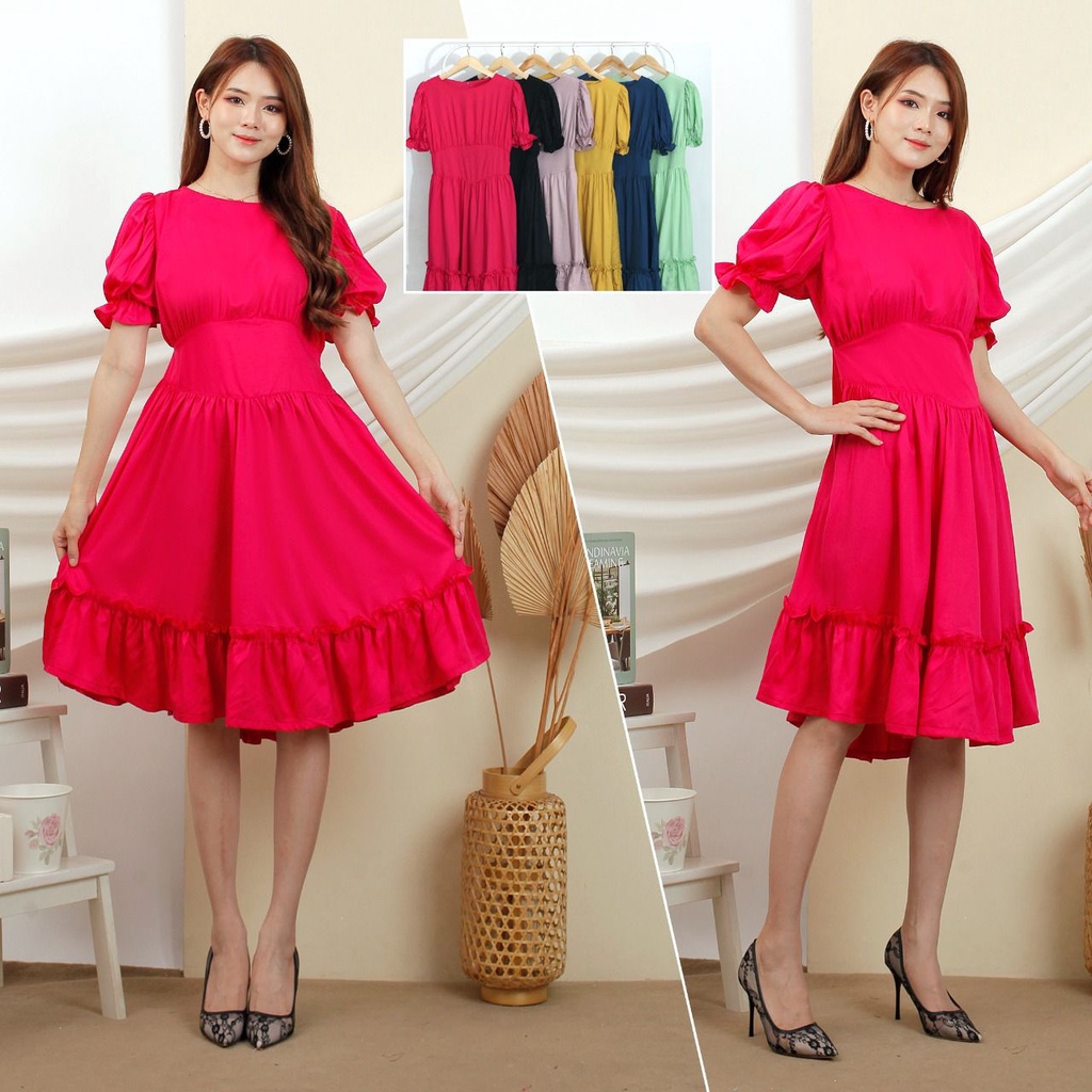 Dress 1241 Rayon Polos Fashion Wanita