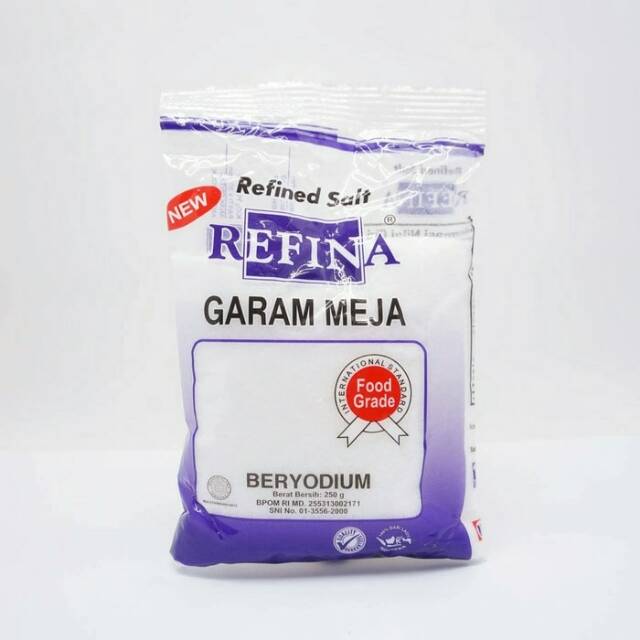 

Refina garam meja murni beryodium 250g