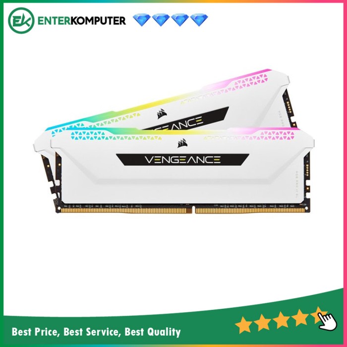 Corsair DDR4 Vengeance RGB Pro SL PC25600 32GB (2X16GB) White