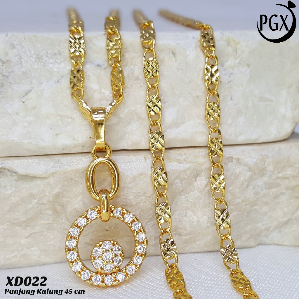 PGX Kalung Wanita Xuping Aksesoris Fashion Perhiasan Lapis Emas Premium - XD022