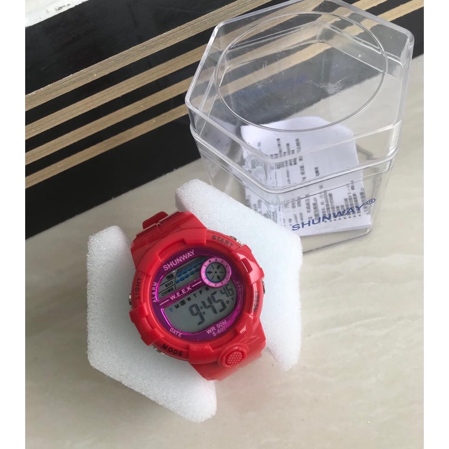 7.7 SALE JAM TANGAN SPORT SHUNWAY DIAMETER 4CM