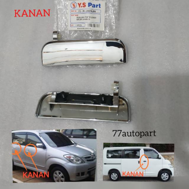 Handle pintu luar avanza xenia grandmax kanan chrome