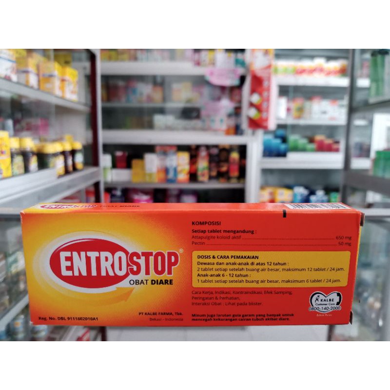 ENTROSTOP 1 STRIP @ 10 TABLET | Obat Diare - ED 09/2027