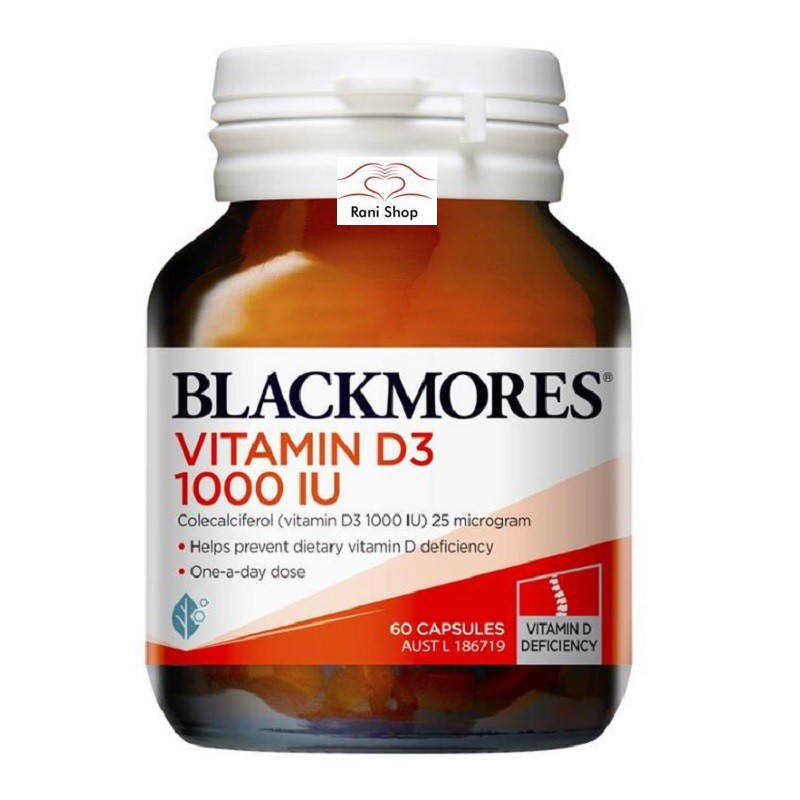 Blackmores Vitamin  D3 1000 IU 60 Caps Vitamin Tulang Sendi  