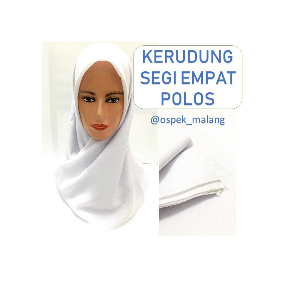 KERUDUNG PUTIH &amp; HITAM SEGIEMPAT NECI