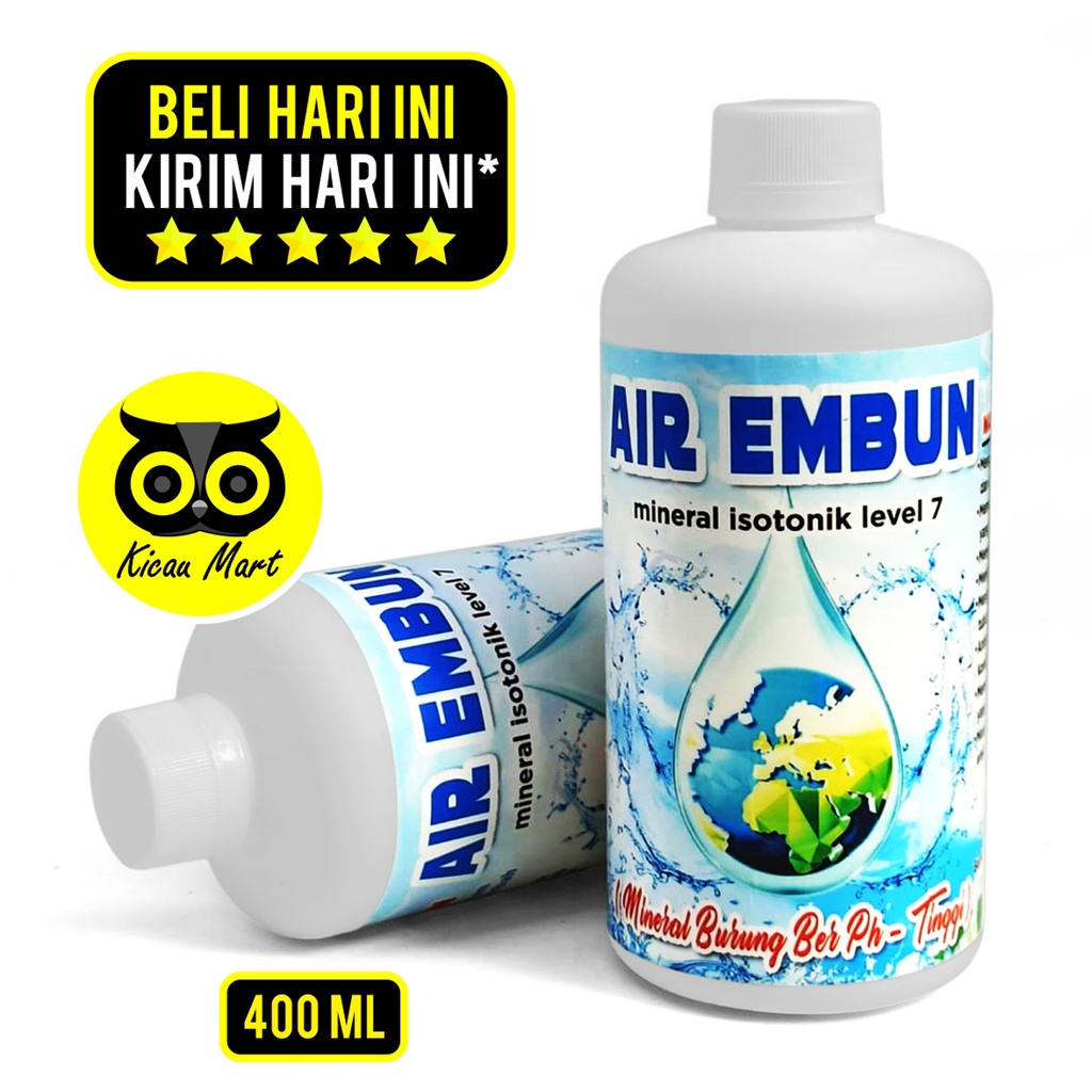 Minuman Burung Air Minum Embun Mineral Isotonic Level 7 400 Ml Imune Booster Vitamin Obat Penetral Racun Air Minum Burung Lovebird Murai Pleci Kenari