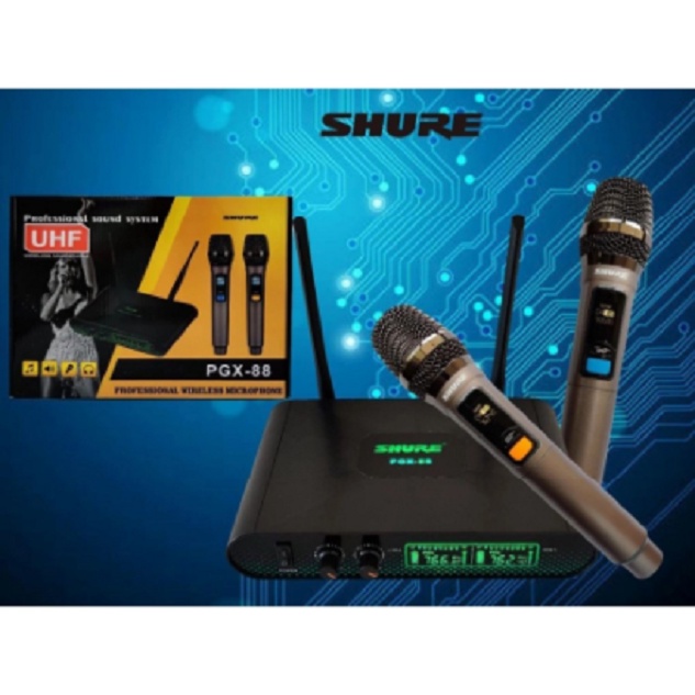 Mic Wireless SHURE PGX 88 PGX88 UHF 2 HANDLE 2 PEGANG