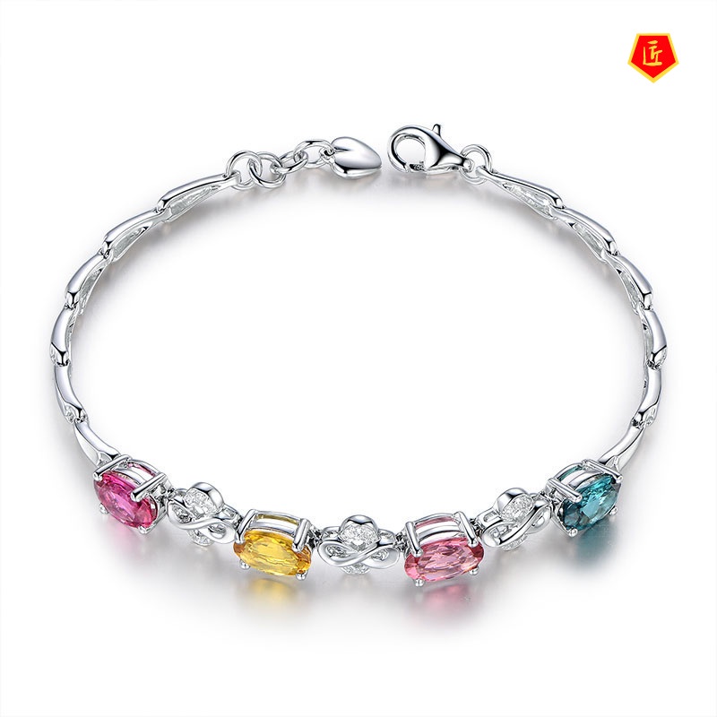 [Ready Stock]Luxury Creative Colored Gemstone Bracelet