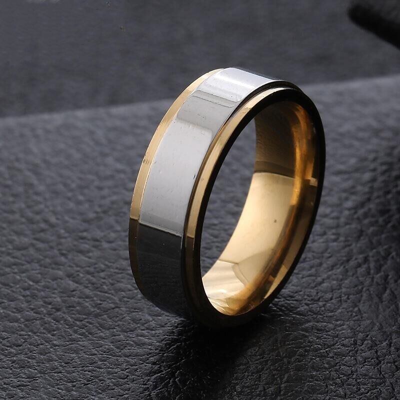Cincin Pasangan Bahan Titanium Steel Untuk Pria Dan Wanita