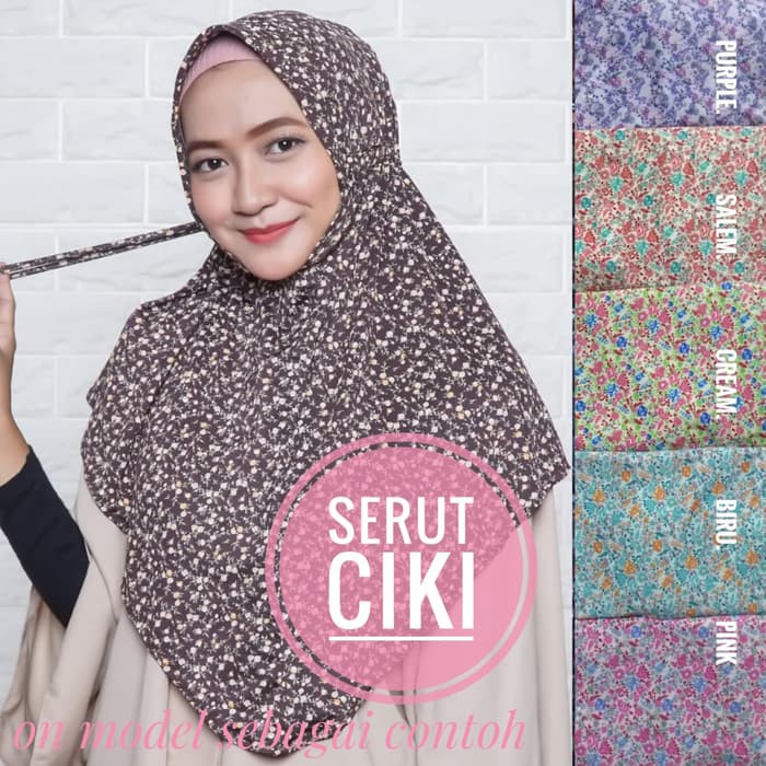 Jilbab Motif Bunga Kecil